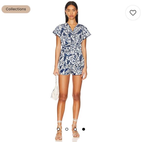 New Cleobella Tayla Wrap Vest Top in Azulejo Large Blue/White Revolve - Picture 14 of 16